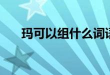 瑪可以組什么詞語(yǔ)（瑪能組什么詞語(yǔ)）