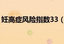 妊高癥風險指數(shù)33（妊高癥風險指數(shù)是多少）