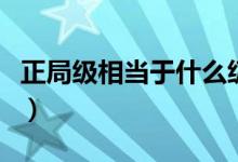 正局級相當(dāng)于什么級（正局級相當(dāng)于什么職務(wù)）