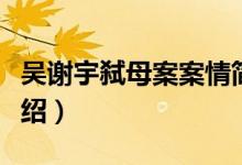 吳謝宇弒母案案情簡介（吳謝宇弒母案案情介紹）