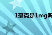 1毫克是1mg嗎（1毫克是多少克）