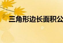 三角形邊長面積公式（三角形邊長關系）