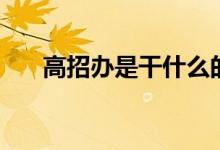 高招辦是干什么的（高招辦負(fù)責(zé)什么）