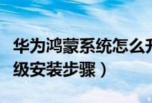 華為鴻蒙系統(tǒng)怎么升級(jí)安裝（華為鴻蒙系統(tǒng)升級(jí)安裝步驟）