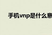 手機(jī)vnp是什么意思（手機(jī)vnp是什么）