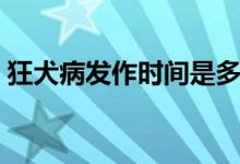 狂犬病發(fā)作時間是多少天（狂犬病發(fā)作時間）