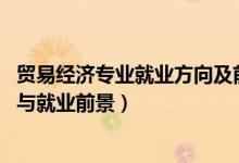 貿(mào)易經(jīng)濟專業(yè)就業(yè)方向及前景（2022貿(mào)易經(jīng)濟專業(yè)就業(yè)方向與就業(yè)前景）