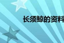 長須鯨的資料（長須鯨的特點(diǎn)）