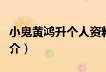 小鬼黃鴻升個(gè)人資料簡(jiǎn)介（小鬼黃鴻升個(gè)人簡(jiǎn)介）