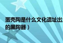 蛋殼陶是什么文化遺址出土的（蛋殼陶是什么文化遺址出土的黑陶器）