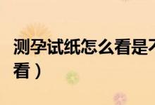 測孕試紙怎么看是不是懷孕了（測孕試紙怎么看）