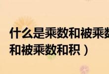 什么是乘數(shù)和被乘數(shù)和積二年級(jí)（什么是乘數(shù)和被乘數(shù)和積）