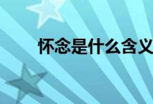 懷念是什么含義（懷念是什么意思）