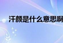 汗顏是什么意思?。ㄔ~語(yǔ)汗顏什么意思）