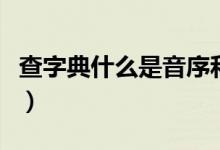查字典什么是音序和音節(jié)（查字典什么是音序）