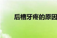 后槽牙疼的原因（后槽牙疼怎么辦）
