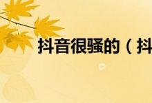 抖音很騷的（抖音跑騷是什么意思）