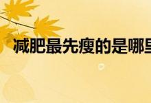 減肥最先瘦的是哪里（減肥最先瘦的地方）