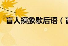 盲人摸象歇后語(yǔ)（盲人摸象歇后語(yǔ)下一句）
