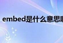 embed是什么意思?。╡mbed是什么函數(shù)）