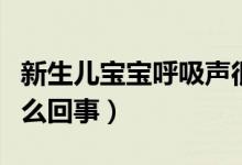 新生兒寶寶呼吸聲很大（新生兒呼吸聲音大怎么回事）