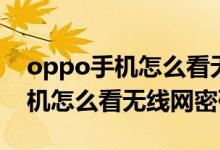 oppo手機(jī)怎么看無線網(wǎng)連接數(shù)量（oppo手機(jī)怎么看無線網(wǎng)密碼）