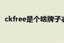 ckfree是個(gè)啥牌子衣服(ckfree有衣服嗎)