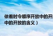 依著時令順序開放中的開放是什么意思（依著時令順序開放中的開放的含義）