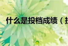 什么是投檔成績(jī)（投檔成績(jī)是高考成績(jī)嗎）