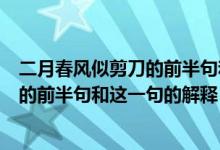 二月春風似剪刀的前半句和這一句的意思（二月春風似剪刀的前半句和這一句的解釋）