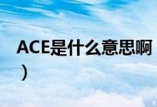 ACE是什么意思啊（ace是什么意思解釋一下）