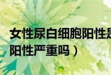 女性尿白細胞陽性是怎么回事（女性尿白細胞陽性嚴重嗎）