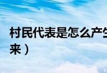 村民代表是怎么產(chǎn)生的（村民代表是怎么選出來）