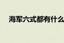 海軍六式都有什么（海軍六式都有哪些）