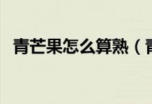 青芒果怎么算熟（青芒果怎么算熟才能吃）