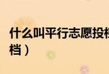 什么叫平行志愿投檔錄?。ㄊ裁唇衅叫兄驹竿稒n）