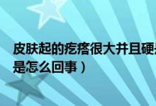 皮膚起的疙瘩很大并且硬是咋回事（皮膚上長(zhǎng)疙瘩凸起很硬是怎么回事）