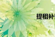 提租補(bǔ)貼發(fā)放標(biāo)準(zhǔn)
