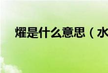 燿是什么意思（水沝淼淼整體什么意思）