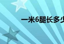 一米6腿長多少（i6腿多少厘米）