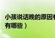 小孩說話晚的原因有哪些(小孩說話晚的原因有哪些)