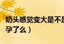 奶頭感覺(jué)變大是不是懷孕了（奶頭變大了是懷孕了么）