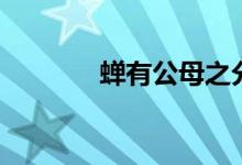 蟬有公母之分嗎（蟬有幾種）