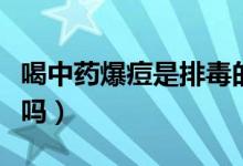 喝中藥爆痘是排毒的嗎(喝中藥爆痘是排毒呢嗎)