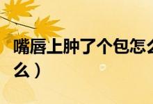 嘴唇上腫了個包怎么辦（嘴唇上腫了個包為什么）