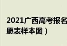 2021廣西高考報(bào)名表模板（廣西高考2022志愿表樣本圖）