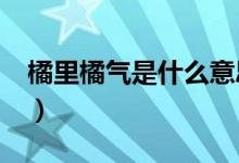橘里橘氣是什么意思?（橘里橘氣是什么意思）