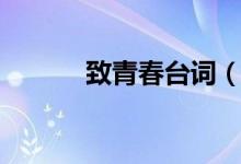 致青春臺詞（致青春經(jīng)典臺詞）