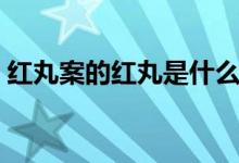 紅丸案的紅丸是什么(紅丸案的紅丸是什么)