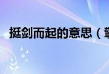 挺劍而起的意思（擎著利劍的意思是什么）